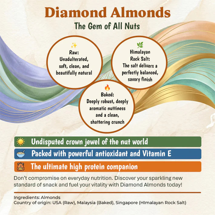 Organic Diamond Almonds (Himalayan Rock Salt) 200g