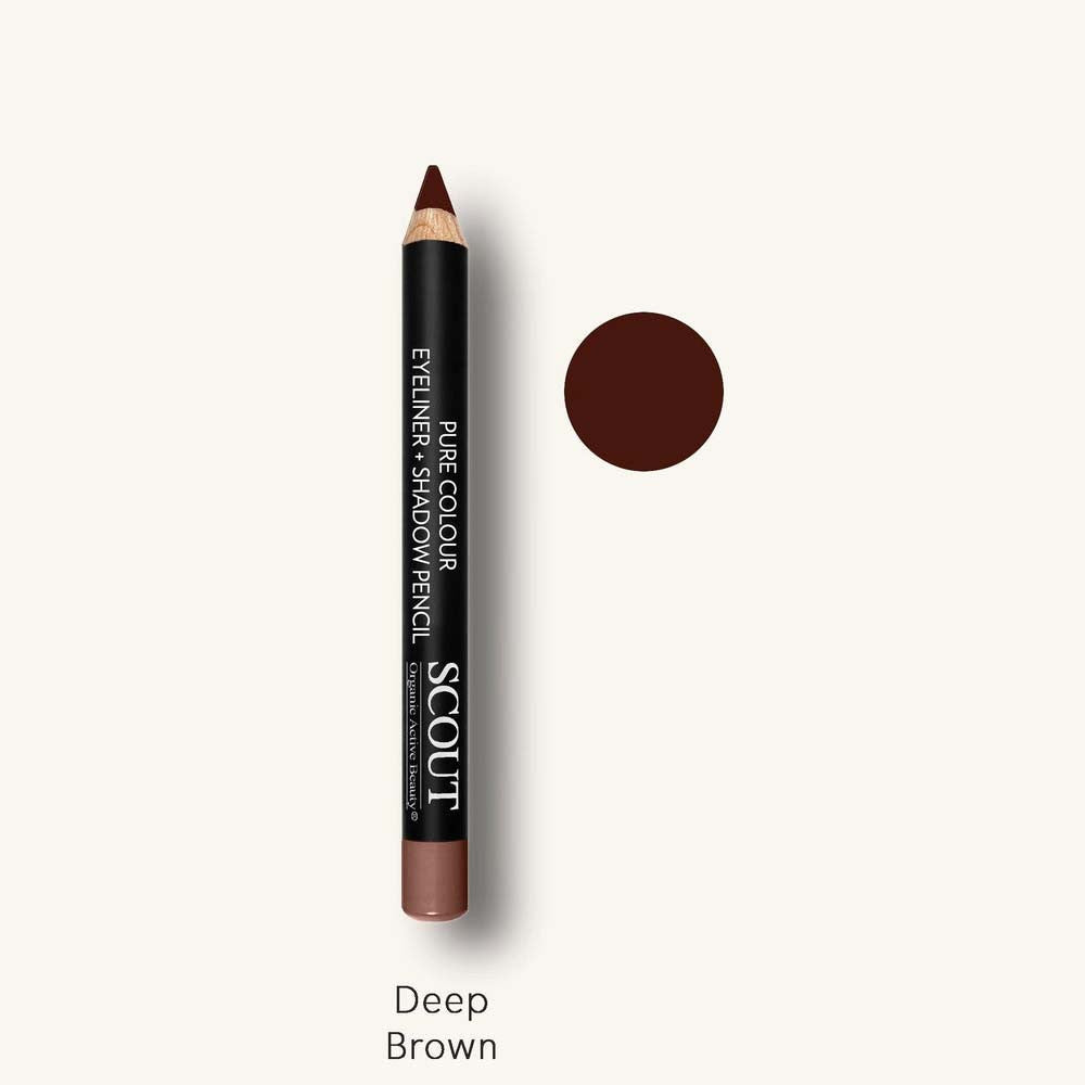 SCOUT Organic Active Beauty Dual Eye Liner + Shadow Pencil - A Clever 2 in 1