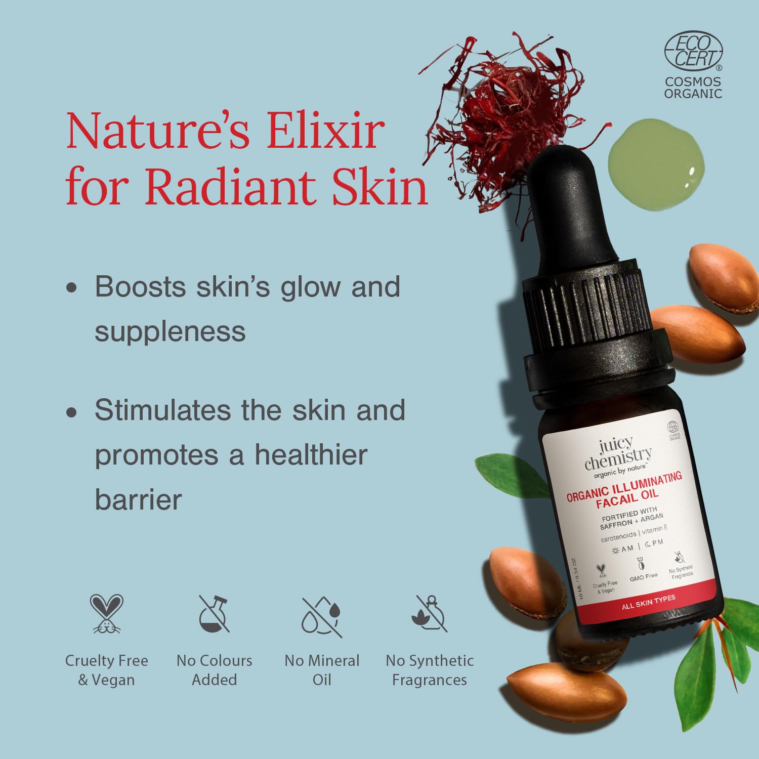 saffron red raspberry organic facial oil Singapore