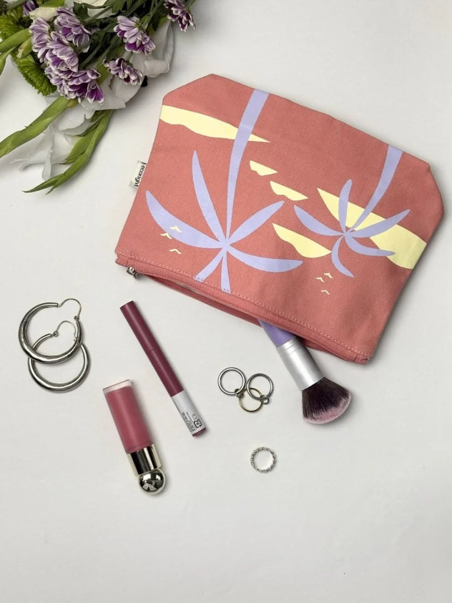 Makeup Pouch for Girls, Canvas Cosmetic Pouch | Summer Haze