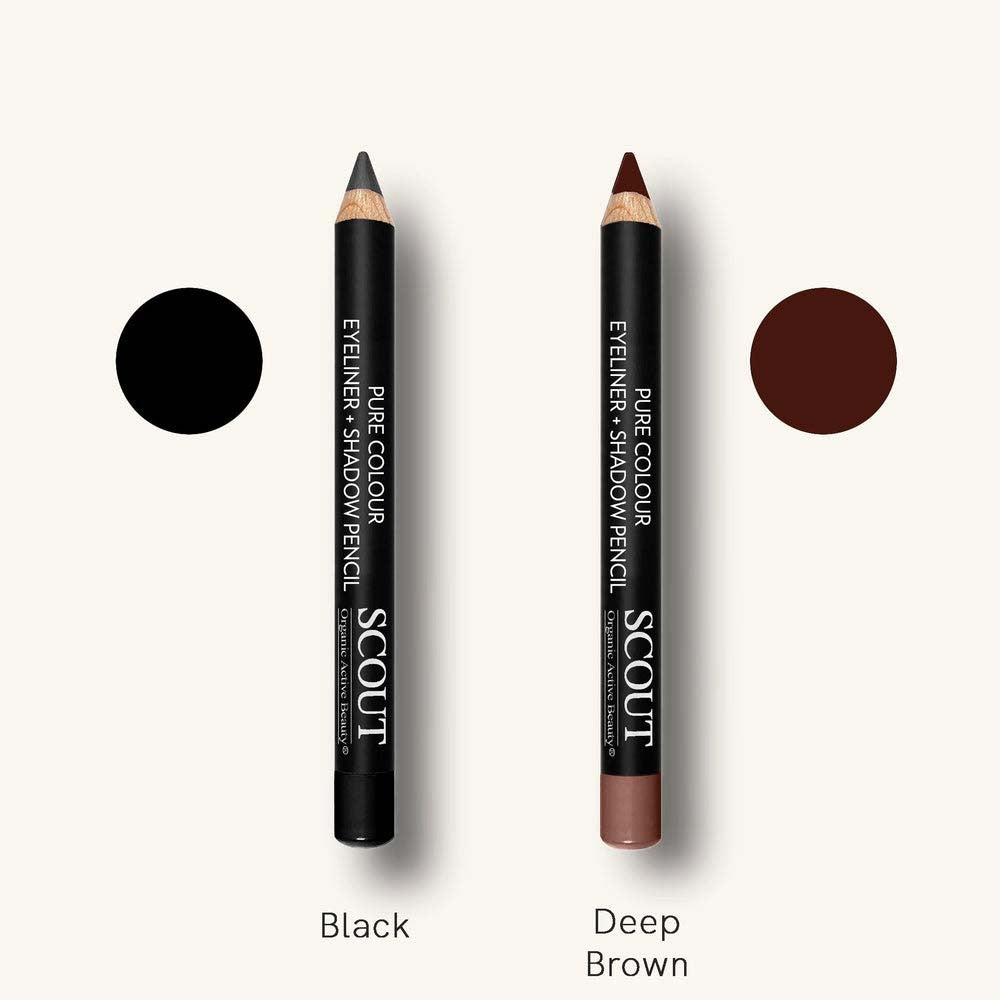 SCOUT Organic Active Beauty Dual Eye Liner + Shadow Pencil - A Clever 2 in 1