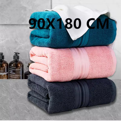 100% Egyptian Cotton Bath Towel Absorbent Adult Bath Towel Solid Colour Soft Affinity