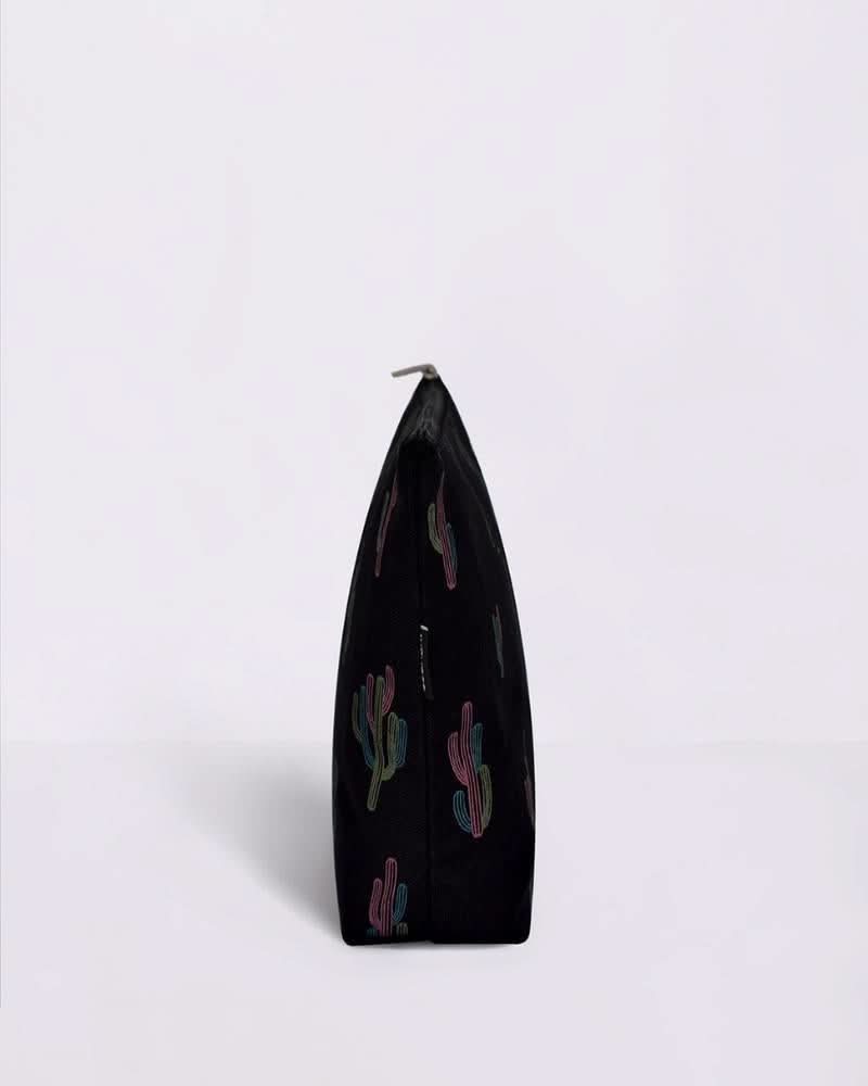 Makeup Pouch for Girls, Canvas Cosmetic Pouch | CactiVerse