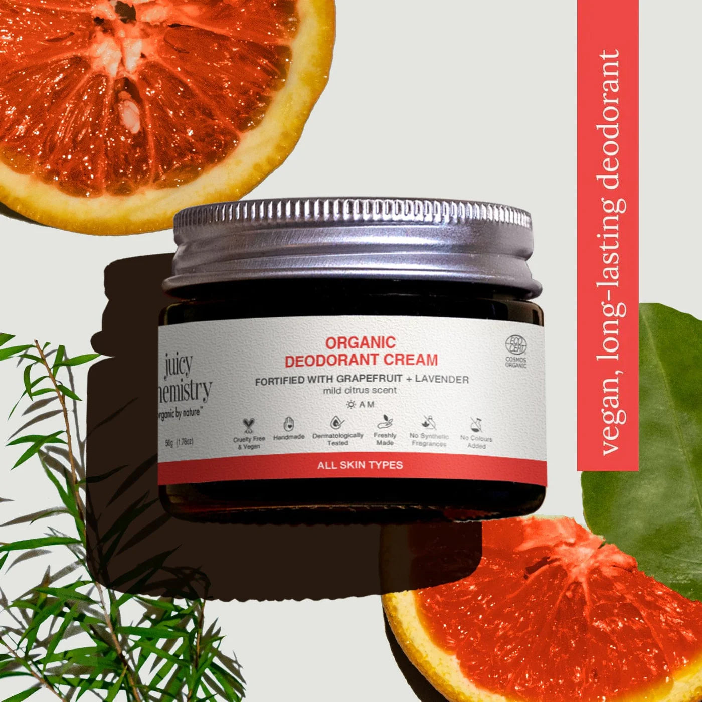 Juicy Chemistry Blood Orange & Geranium Organic Deodorant Jar