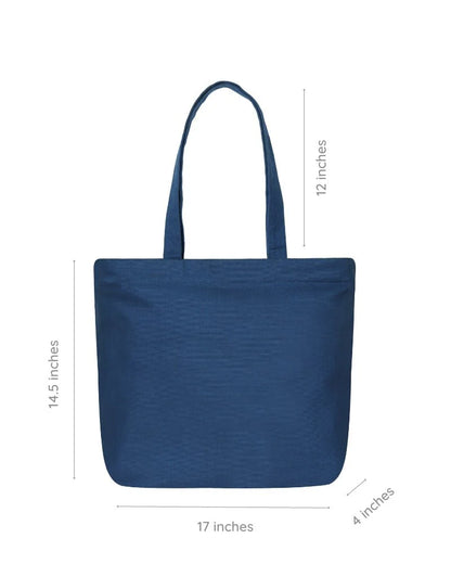 Happy Flowers | Large Canvas Tote Bag for Women, Tote Handbags for Women with Zipper & Inner Pocket for College, Shopping, Office