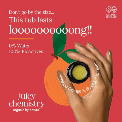Juicy Chemistry organic blood orange rosehip lip balm