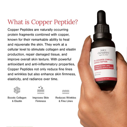 Hydrating ceramide copper peptide face serum Singapore