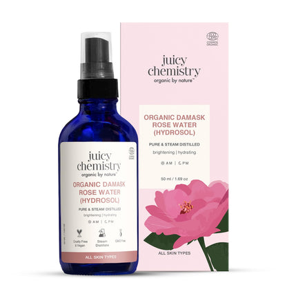 Juicy Chemistry Organic Rose Water Hydrosol 50ml facial toner