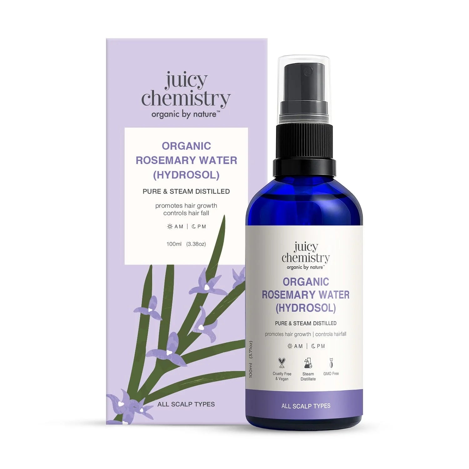 Juicy Chemistry organic rosemary water hydrosol 100ml Singapore