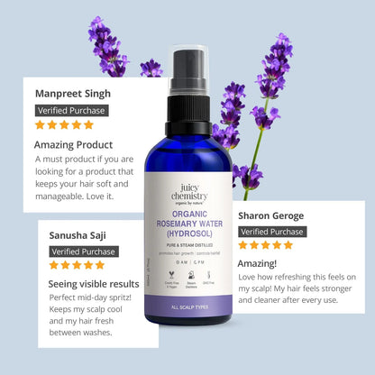 Juicy Chemistry organic rosemary water hydrosol 100ml Singapore