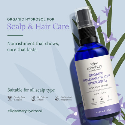 Juicy Chemistry organic rosemary water hydrosol 100ml Singapore