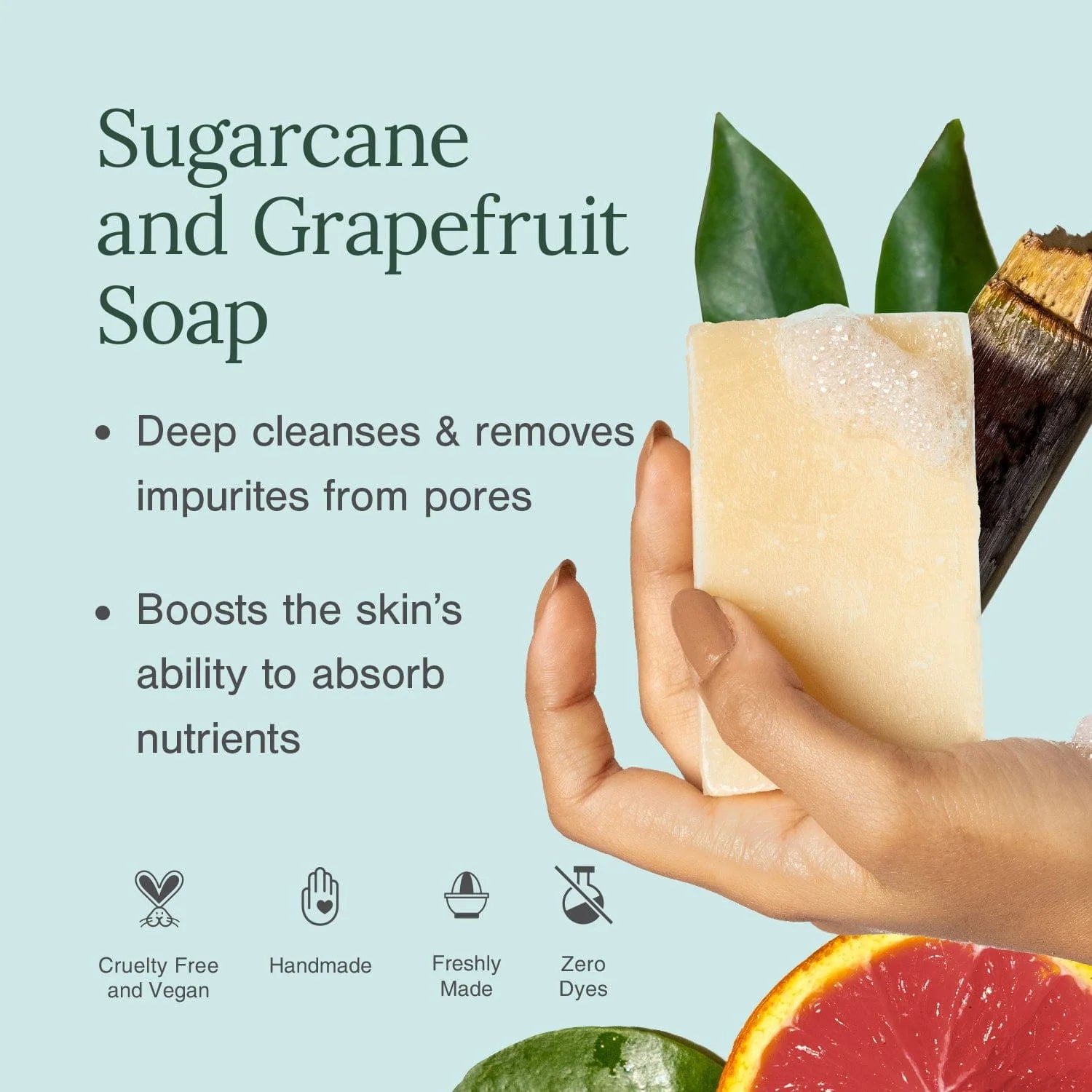 Juicy Chemistry sugarcane grapefruit organic soap Singapore