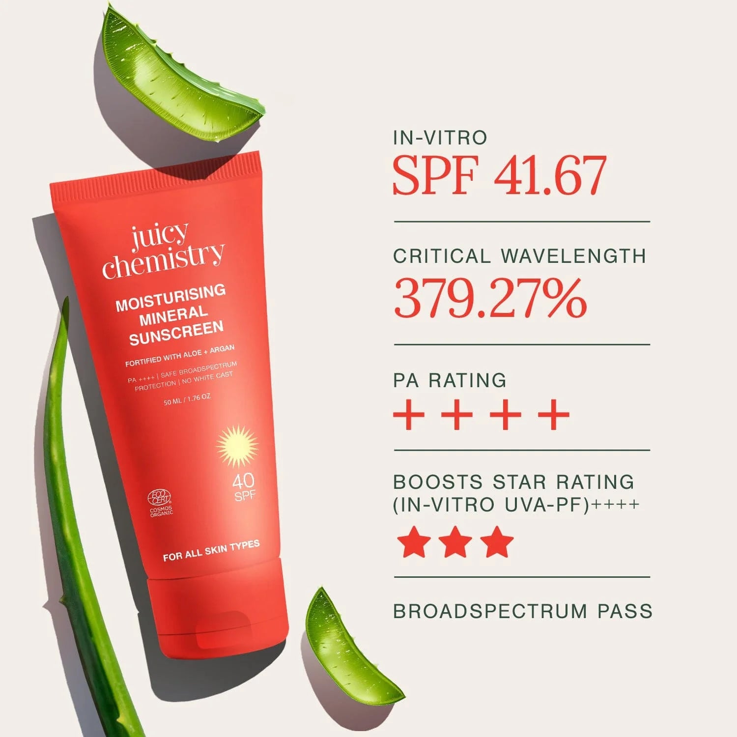 Juicy Chemistry moisturising mineral sunscreen SPF 40 Singapore