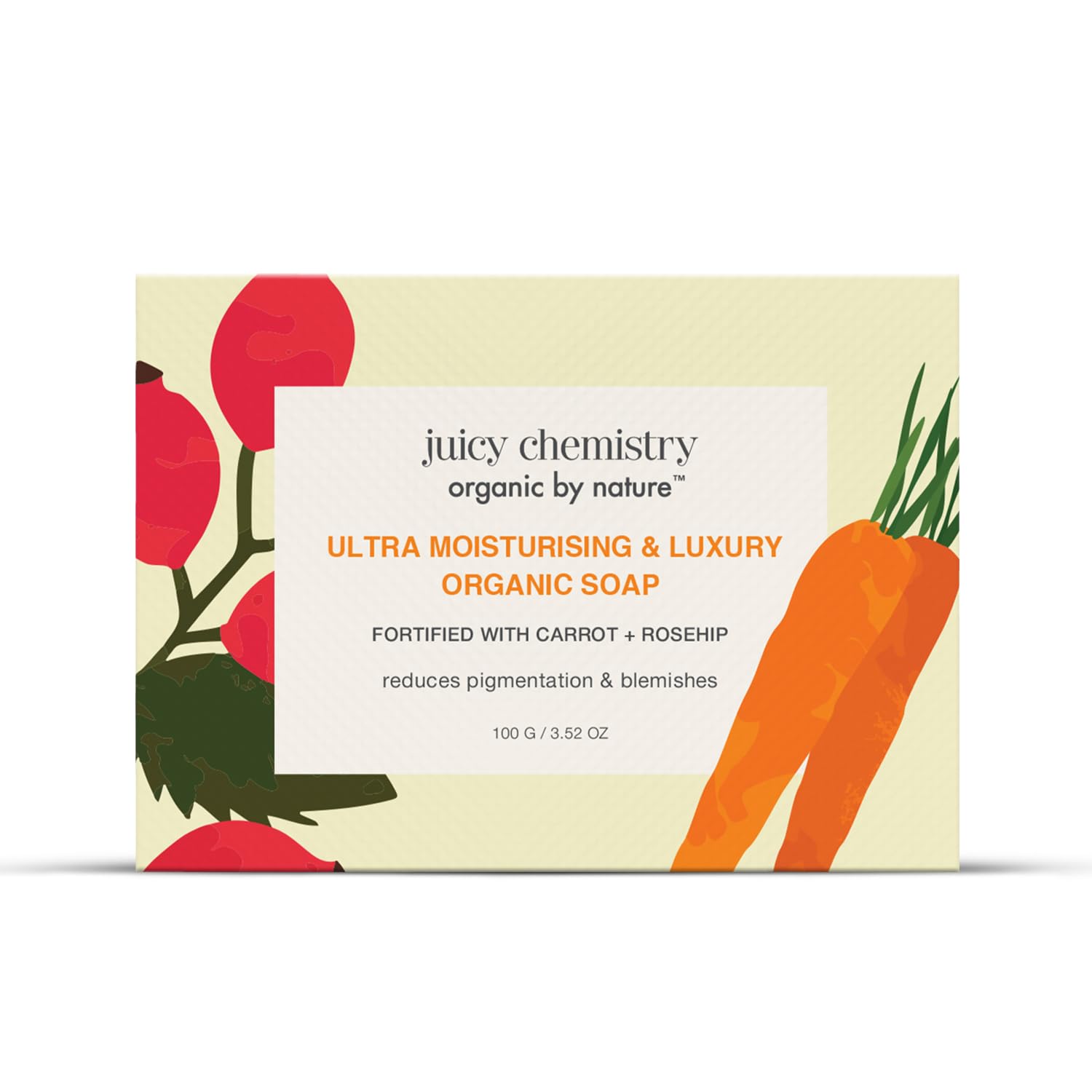 Juicy Chemistry carrot and rosehip organic soap Singapore