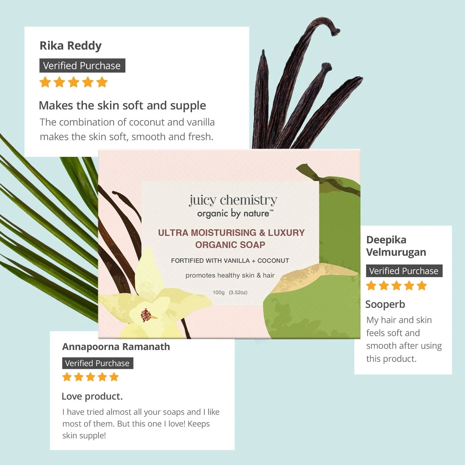 Juicy Chemistry vanilla coconut organic soap Singapore