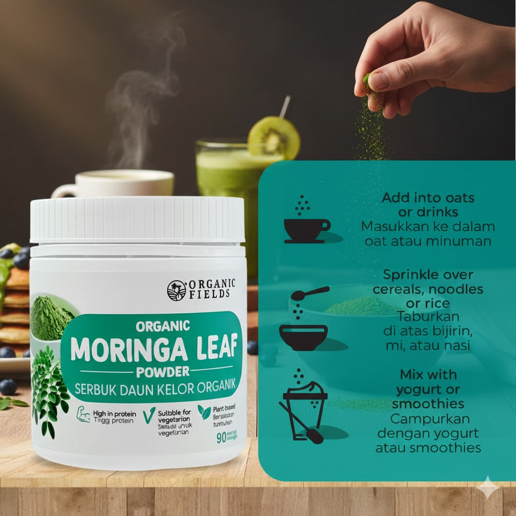 ORGANIC MORINGA LEAF POWDER 180GM