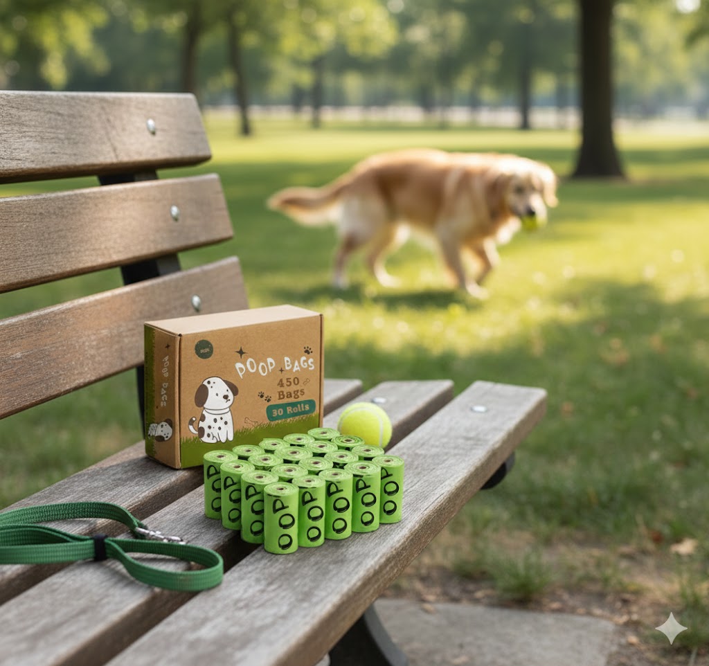 EPI Biodegradable Dog Poop Bags – Lavender Scented, Extra Thick, Leakproof