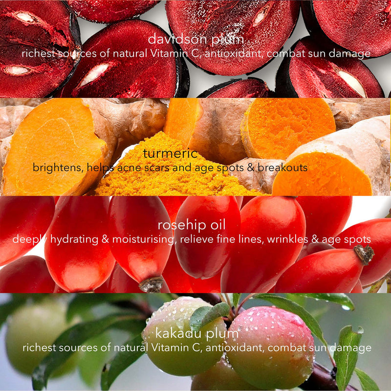 SCOUT Organic Active Beauty Vitamin C Brightening & Lightening Face Serum With Kakadu Plum, Turmeric & Rosehip