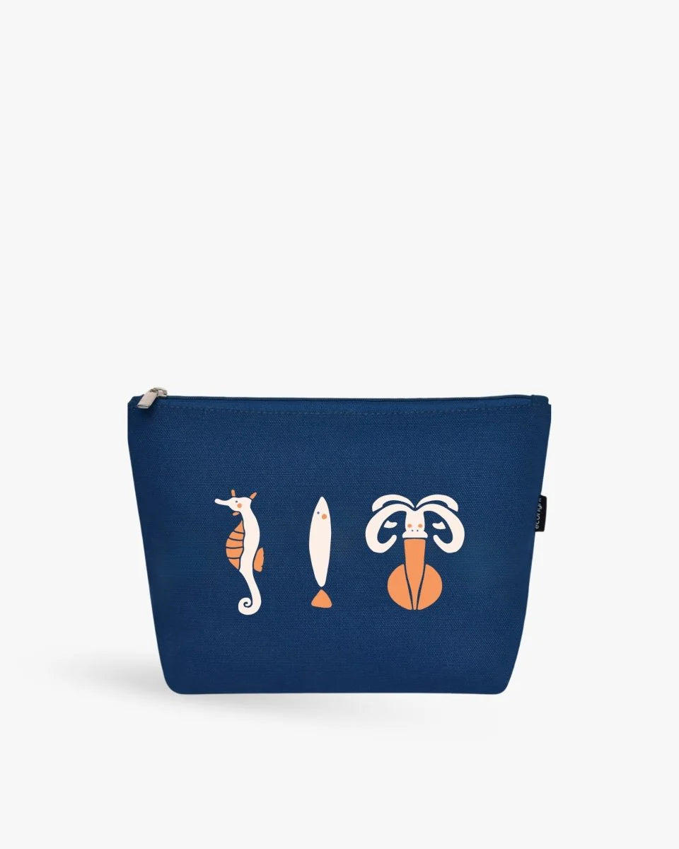 Makeup Pouch for Girls, Canvas Cosmetic Pouch | Saltwater