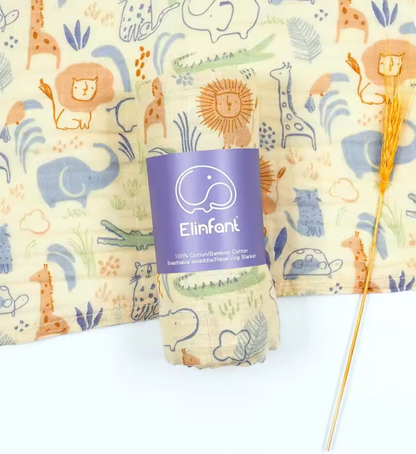 100% Cotton Muslin Swaddle Blanket for Newborns Wraps