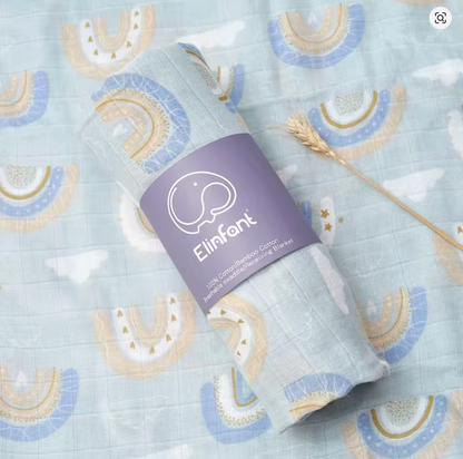 100% Cotton Muslin Swaddle Blanket for Newborns Wraps