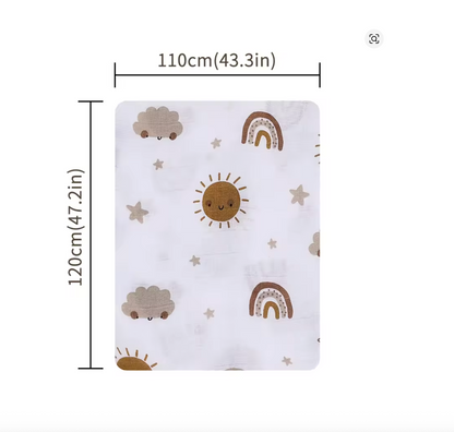 100% Cotton Muslin Swaddle Blanket for Newborns Wraps