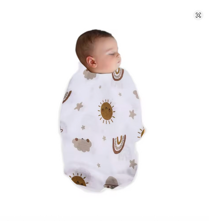 100% Cotton Muslin Swaddle Blanket for Newborns Wraps