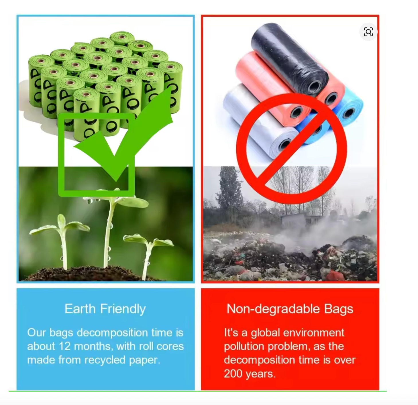 EPI Biodegradable Dog Poop Bags – Lavender Scented, Extra Thick, Leakproof