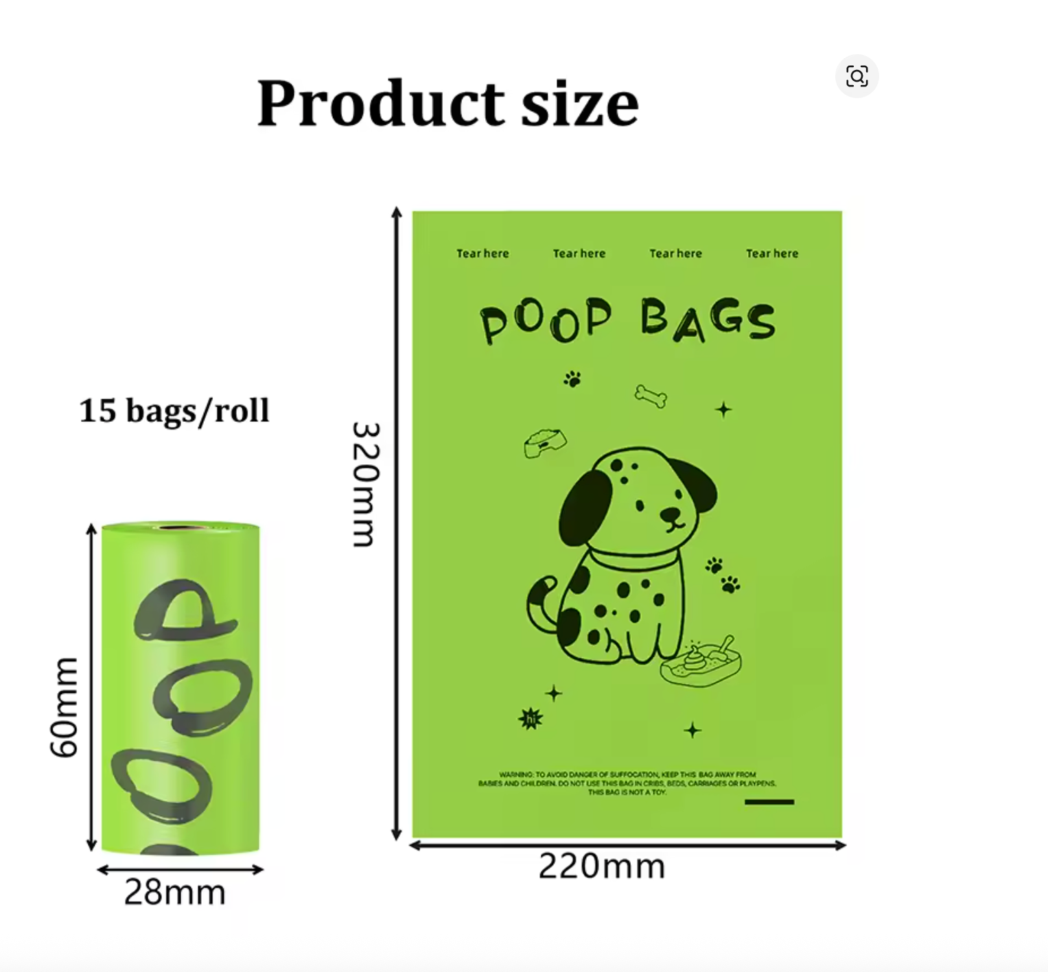EPI Biodegradable Dog Poop Bags – Lavender Scented, Extra Thick, Leakproof