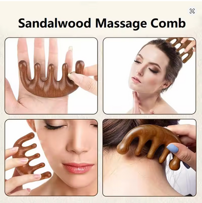 Wooden Massage Wood Massager Comb Scalp Head Oil Massager Scalp Hair Comb Tools