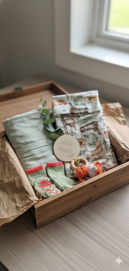 Bamboo Cotton Baby Muslin Swaddle Blanket Wraps Baby Gift Set