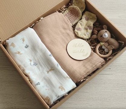 Bamboo Cotton Baby Muslin Swaddle Blanket Wraps Baby Gift Set