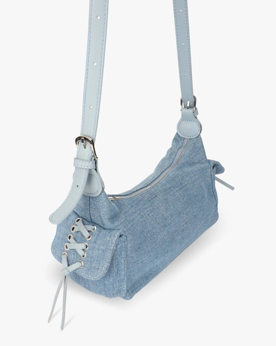 Denim Shoulder Bag for Women Stylish with Multiple Pockets