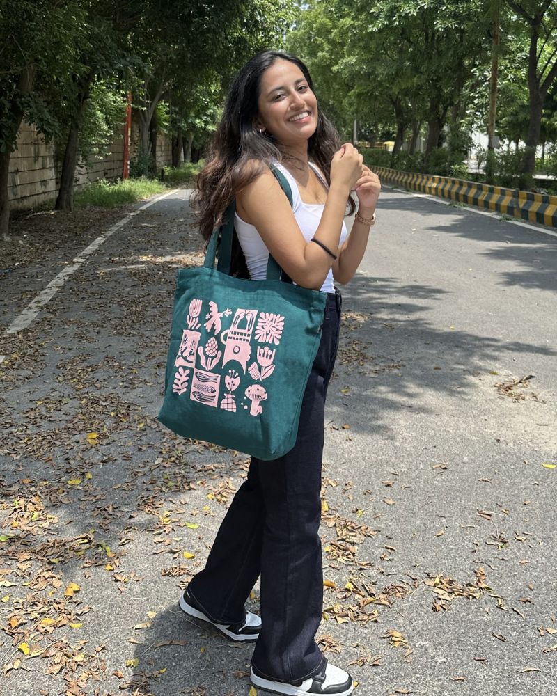 Symphony | Large Canvas Tote Bag for Women, Tote Handbags for Women with Zipper & Inner Pocket for College, Shopping, Office