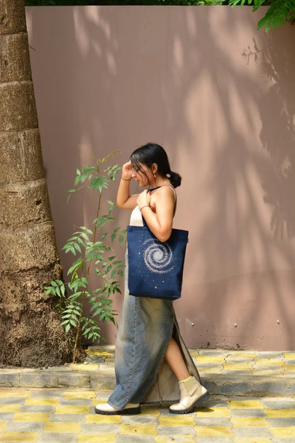 The Milky way | Canvas Tote Bags for Women, College Bag for Girls, 100% Organic Cotton Tote Bag for Shopping, Travel & beach