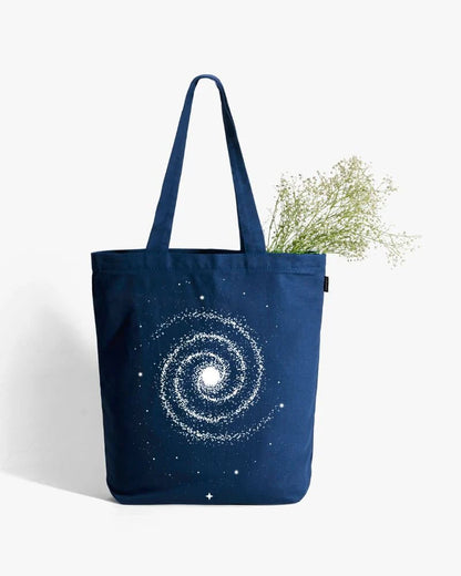 The Milky way | Canvas Tote Bags for Women, College Bag for Girls, 100% Organic Cotton Tote Bag for Shopping, Travel & beach