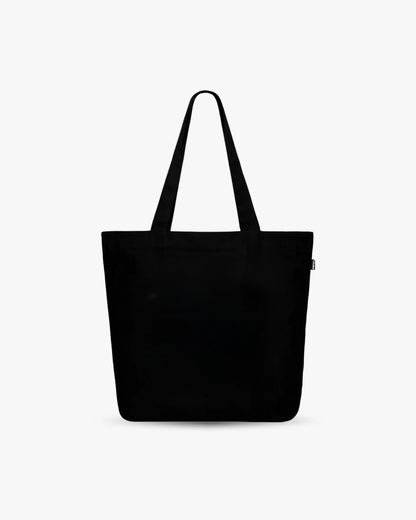 Happy Flowers Black | Large Canvas Tote Bag for Women, Tote Handbags for Women with Zipper & Inner Pocket for College, Shopping, Office