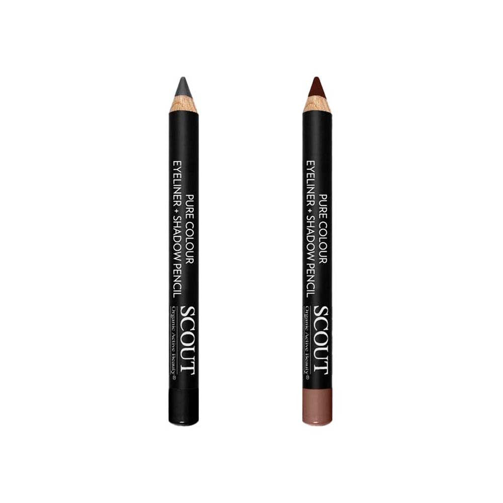 SCOUT Organic Active Beauty Dual Eye Liner + Shadow Pencil - A Clever 2 in 1