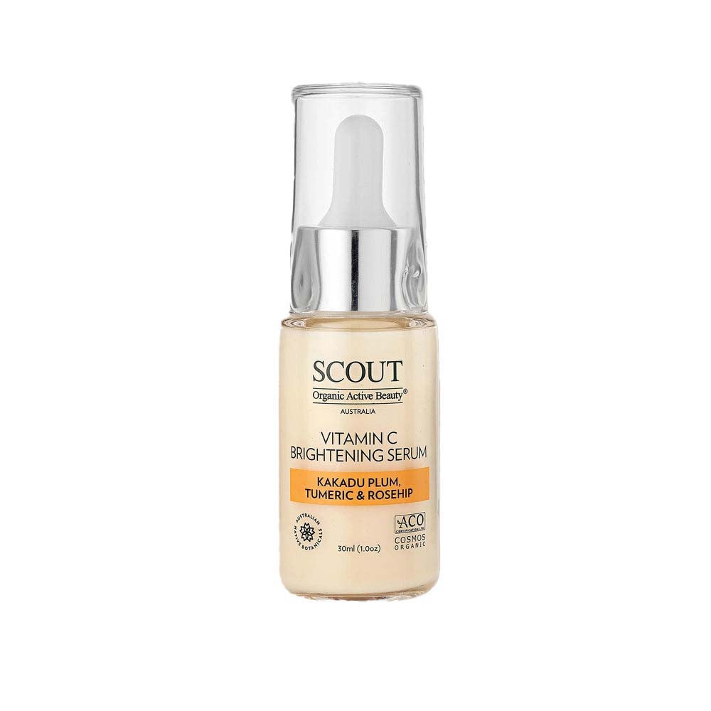 SCOUT Organic Active Beauty Vitamin C Brightening & Lightening Face Serum With Kakadu Plum, Turmeric & Rosehip
