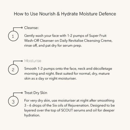 SCOUT Organic Active Beauty Nourish & Hydrate Moisture Defense Moisturizer Creme With White Tea, Pomegranate And Macadamia