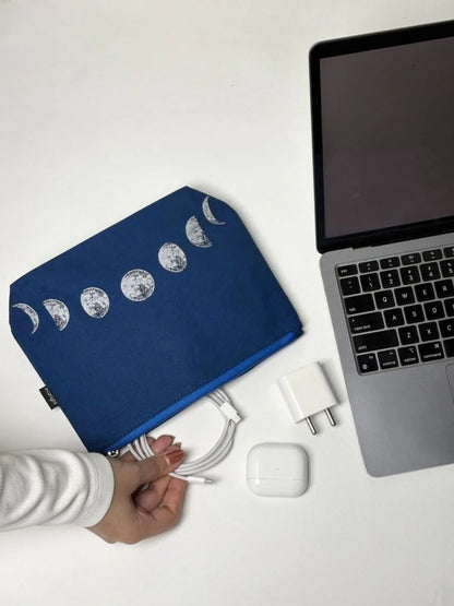 Makeup Pouch for Girls, Canvas Cosmetic Pouch | Moonphasing