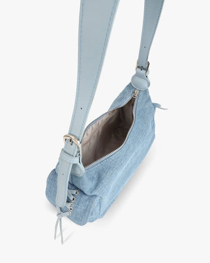 Denim Shoulder Bag for Women Stylish with Multiple Pockets