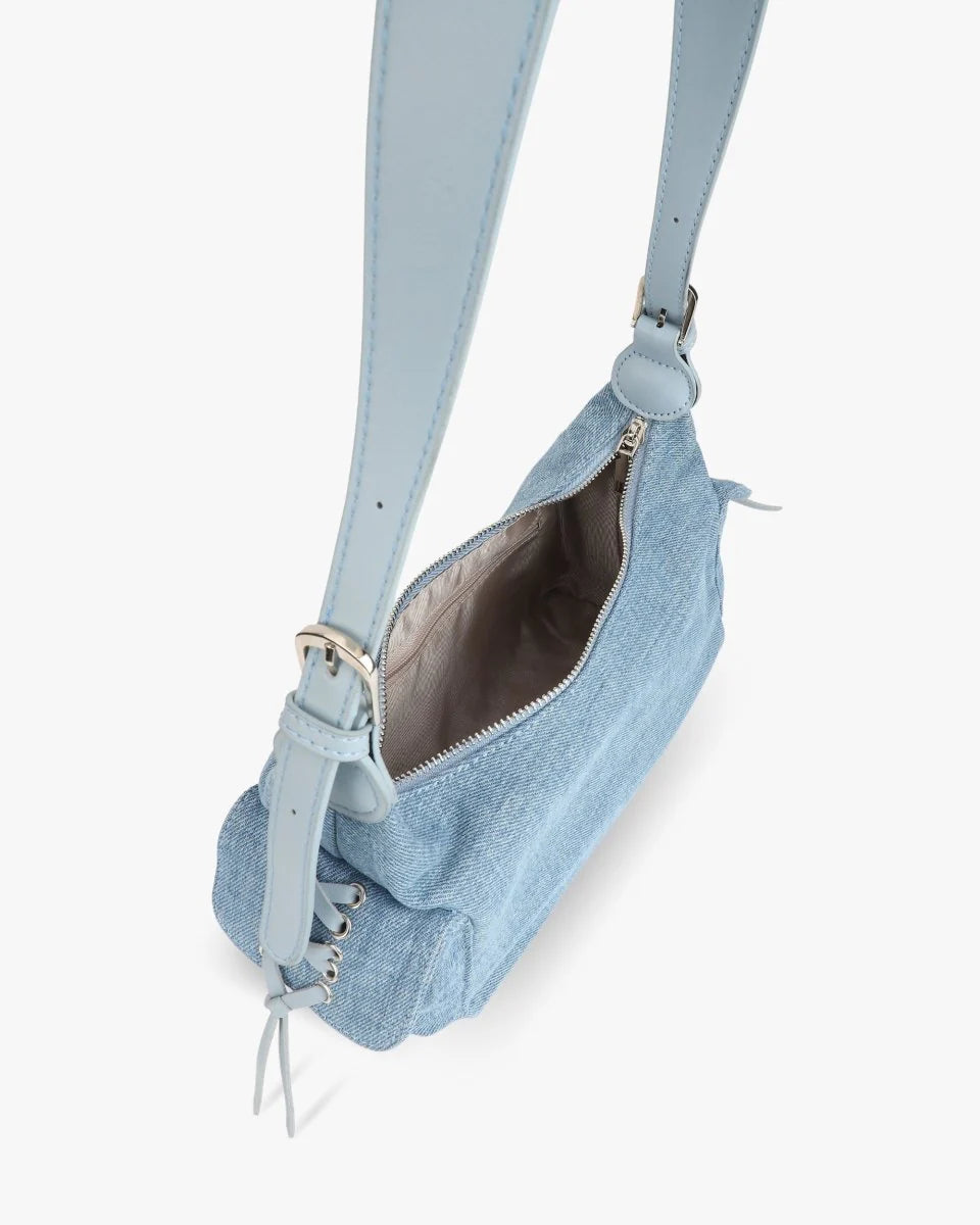 Denim Shoulder Bag for Women Stylish with Multiple Pockets