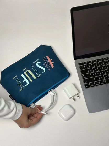 Makeup Pouch for Girls, Canvas Cosmetic Pouch | Stuff