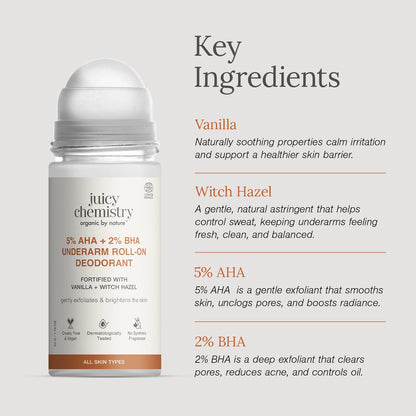 organic roll-on deodorant for brightening underarm skin