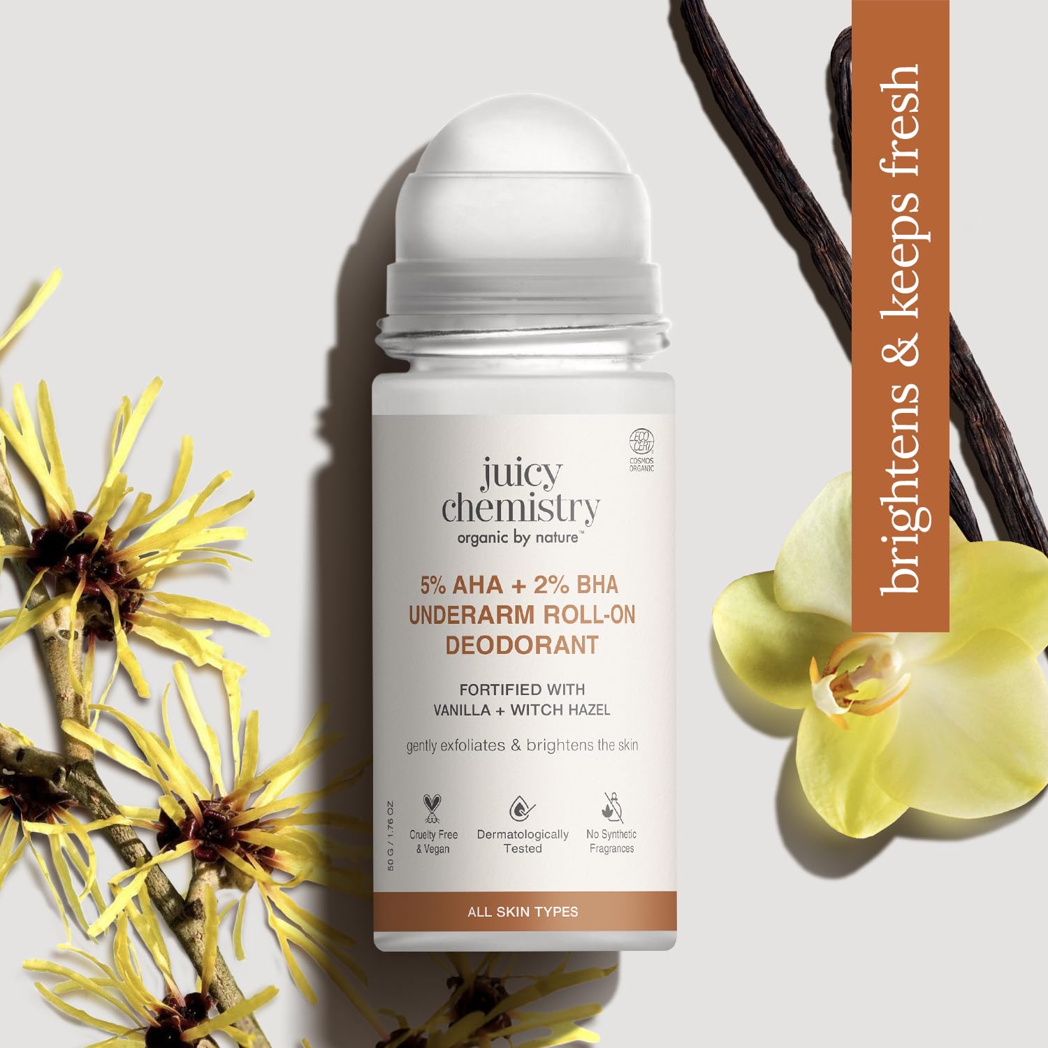 organic roll-on deodorant for brightening underarm skin